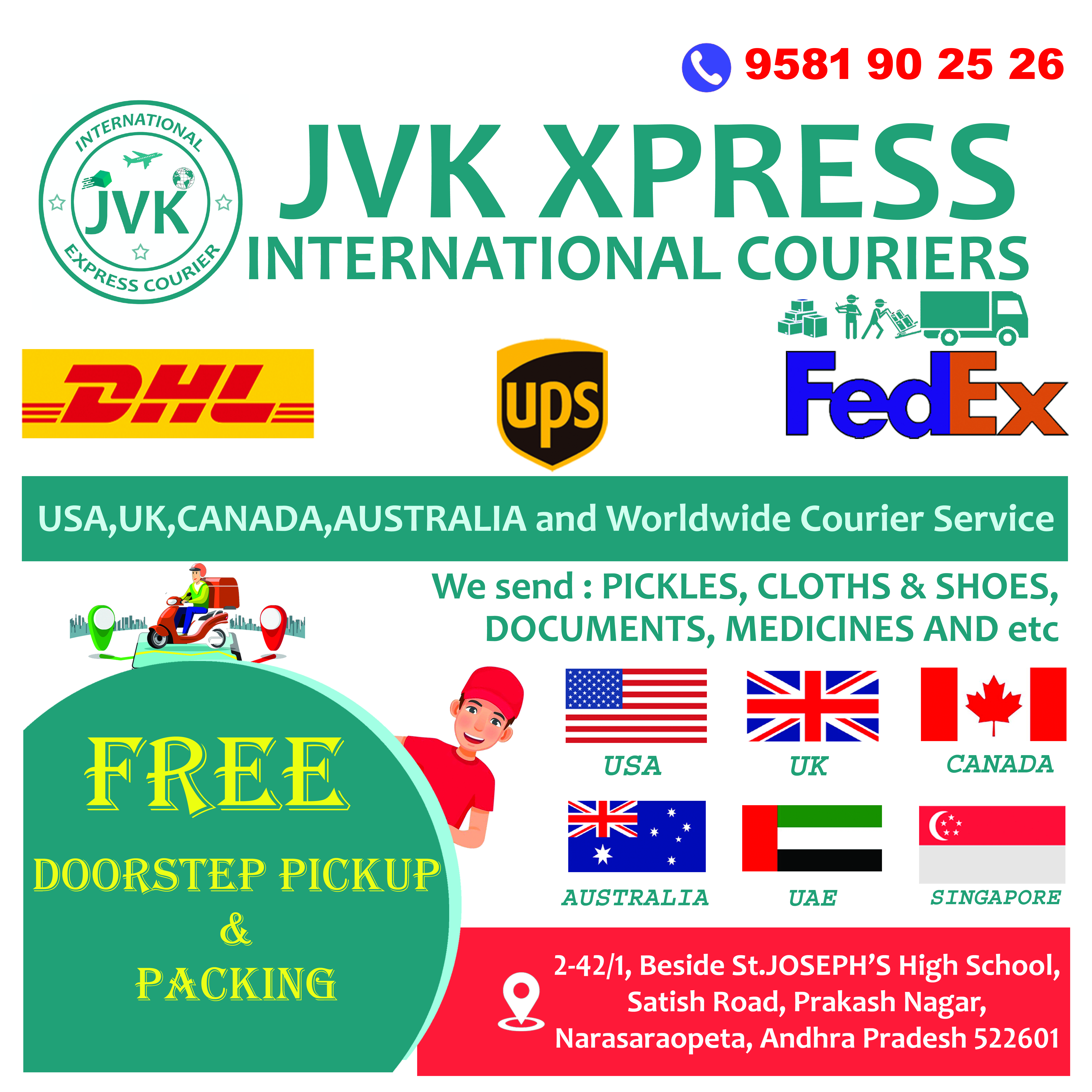international parcel service in chilakaluripet